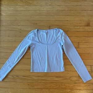 J. Crew Light Blue Long Sleeve Bodysuit